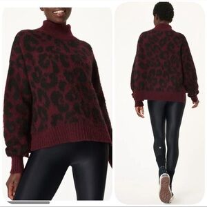 NWT SWEATY BETTY Animal Jacquard Sweater XS